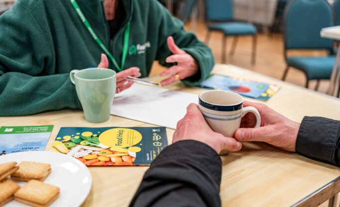 Advice services at a food bank